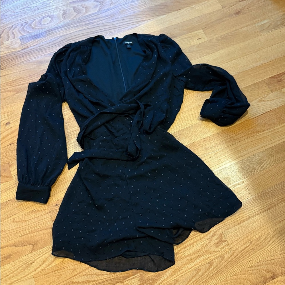 Express Black Long Sleeve Dress